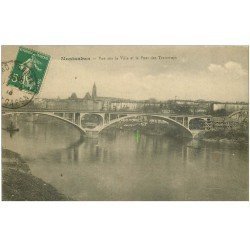 carte postale ancienne 82 MONTAUBAN. Vue Pont des Tramways 1916