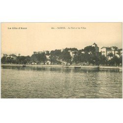 carte postale ancienne 83 BANDOL. Le Port et Villas