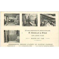 carte postale ancienne 83 LES ARCS. Etablissements Séricoles Séricultures Goiran.