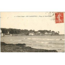 carte postale ancienne 83 LES SABLETTES. Plage de Saint-Elme