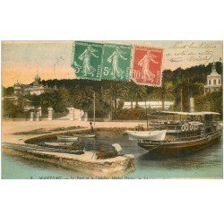carte postale ancienne 83 MANTEAU. Port et Château Michel Pacha