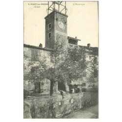 carte postale ancienne 83 PUGET-SUR-ARGENS. L'Horloge avec belle animation