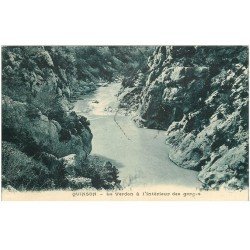 carte postale ancienne 83 QUINSON. Le Verdon à l'intérieur des Gorges 1926