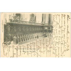 carte postale ancienne 83 SAINT-MAXIMIN LA SAINTE-BAUME. Basilique lboiseries du Choeur 1903