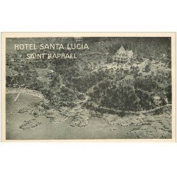 carte postale ancienne 83 SAINT-RAPHAEL. Hôtel Santa Lucia vue aérienne