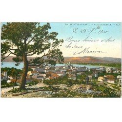 carte postale ancienne 83 SAINT-RAPHAEL. Vue sur la Ville 1915