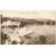 carte postale ancienne 83 SANARY-SUR-MER. La Ville avec Joueurs de boules ou Pétanque