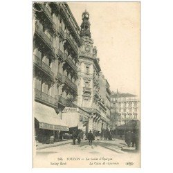 carte postale ancienne 83 TOULON. Caisse d´Epargne Tampon Service Postal équipages de la Flotte