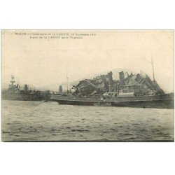 carte postale ancienne 83 TOULON. Catastrophe aspect du Navire La Liberté après l'Explosion de 1911