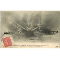 carte postale ancienne 83 TOULON. Catastrophe du Navire La Liberté l'Explosion de 1911