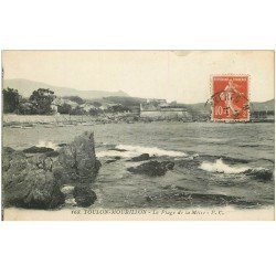 carte postale ancienne 83 TOULON. La Plage de la Mître 1914