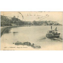 carte postale ancienne 83 TOULON. La Plage des Tamaris 1903