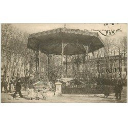 carte postale ancienne 83 TOULON. Le Kiosque à Musique Place d'Armes 1915