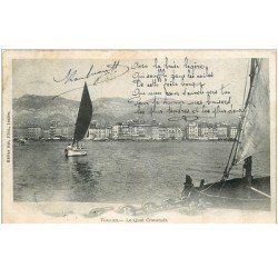 carte postale ancienne 83 TOULON. Le Quai Cronstadt 1903 barques de Pêcheurs
