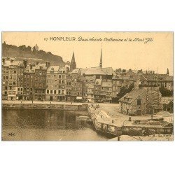 carte postale ancienne 14 HONFLEUR. Quai Sainte-Catherine vers 1945