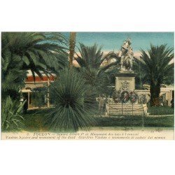 carte postale ancienne 83 TOULON. Square Albert 1er et Monument