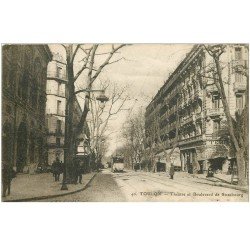 carte postale ancienne 83 TOULON. Théâtre Boulevard de Strasbourg 1918