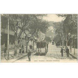 carte postale ancienne 83 TOULON. Tramway Avenue Vauban