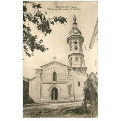 carte postale ancienne 83 VIDAUBAN. L'Eglise Place du Marché