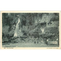 carte postale ancienne 83 VILLECROZE. Grottes et Jardin. Ecrite pour Toulon à Baudoin 1940