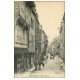 carte postale ancienne 14 HONFLEUR. Rue Gambetta 1914 Jeune vendeur de journaux ambulant et Cheval