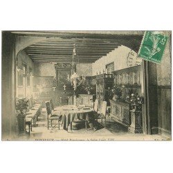 carte postale ancienne 14 HONFLEUR. Salon Hôtel Renaissance 1912