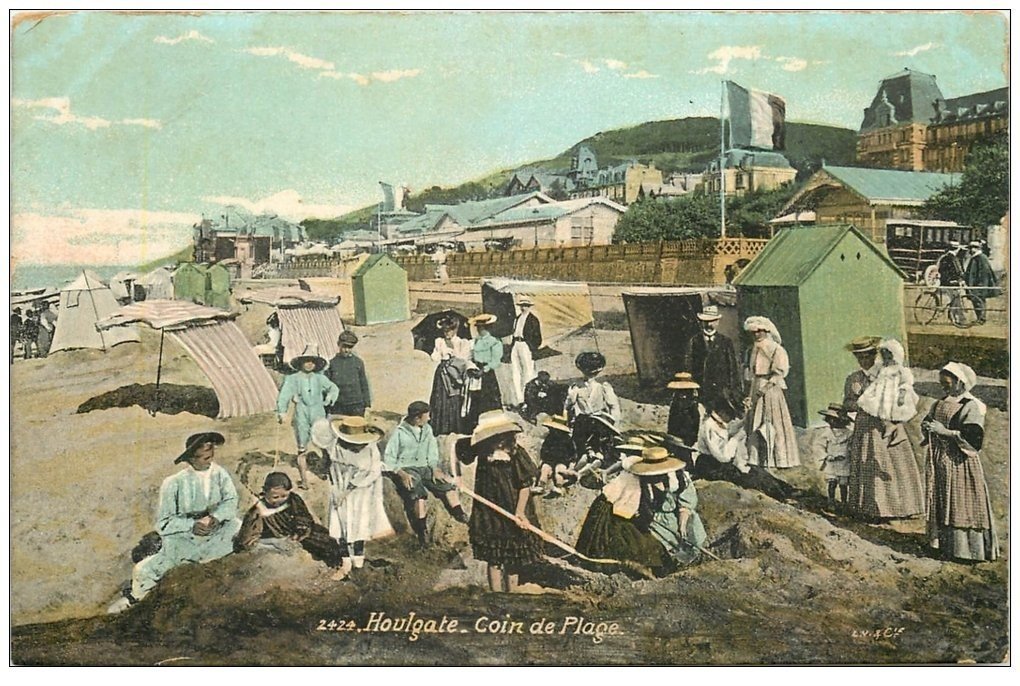 carte postale ancienne 14 HOULGATE. Coin de Plage
