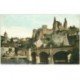 carte postale ancienne 86 ANGLES SUR L'ANGLIN. Château Féodal et Pont sur la Vienne