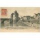 carte postale ancienne 86 CHATELLERAULT. Abreuvoir du Pont et Pêcheurs Quai Abattoir 1906