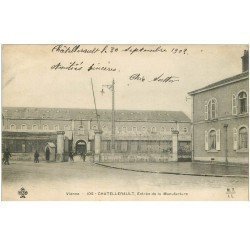 carte postale ancienne 86 CHATELLERAULT. Entrée de la Manufacture 1903