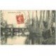 carte postale ancienne 86 CHATELLERAULT. Pêcheur près du Pont Molé 1909 et le Photographe de la carte postale avec barbichette