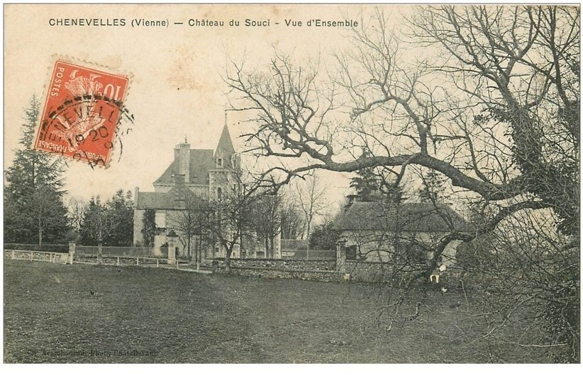 carte postale ancienne 86 CHENEVELLES. Château du Souci vers 1910