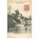 carte postale ancienne 86 LA ROCHE POSAY LES BAINS. Eglise et Moulin 1906