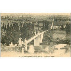 carte postale ancienne 86 LA ROCHE POSAY LES BAINS. Pont vu du Donjon