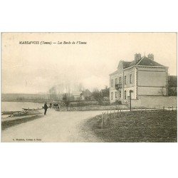 carte postale ancienne 86 MARSANGIS. Les Bords de Yonne 1928