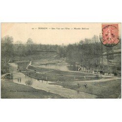 carte postale ancienne 02 HIRSON. Moulin Delloue 1907