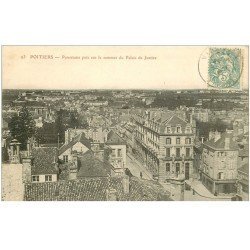 carte postale ancienne 86 POITIERS. Panorama pris du Palais de Justice vers 1904
