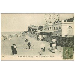 carte postale ancienne 14 HOULGATE. Promenade de la Digue 1917
