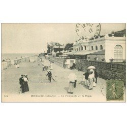 carte postale ancienne 14 HOULGATE. Promenade de la Digue 1917