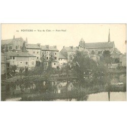 carte postale ancienne 86 POITIERS. Pont Neuf vue du Clain