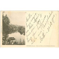 carte postale ancienne 86 POITIERS. Rare Carte Pionnière 1900 Vallée du Clain Rochers de Porteau 1900