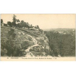 carte postale ancienne 86 POITIERS. Rochers du Porteau Route de Paris 1925