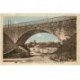 carte postale ancienne 87 CHALUS. Pont du Chemin de Fer Route de Nontron 1938