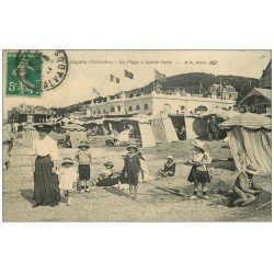 carte postale ancienne 14 HOULGATE. Sur la Plage Marée basse 1911