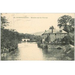 carte postale ancienne 87 EYMOUTIERS. Moulin sur la Vienne 1921
