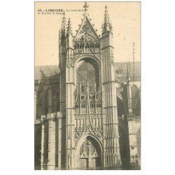 carte postale ancienne 87 LIMOGES. Cathédrale Portail Saint Jean