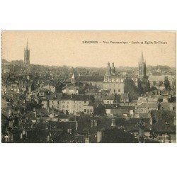 carte postale ancienne 87 LIMOGES. Lycée et Eglise Saint Pierre