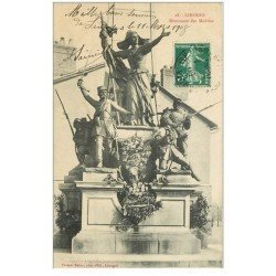 carte postale ancienne 87 LIMOGES. Monument des Mobiles 1908