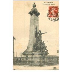 carte postale ancienne 87 LIMOGES. Monument des Mobiles 1913