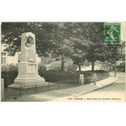 carte postale ancienne 87 LIMOGES. Monument du Docteur Chénieux 1913